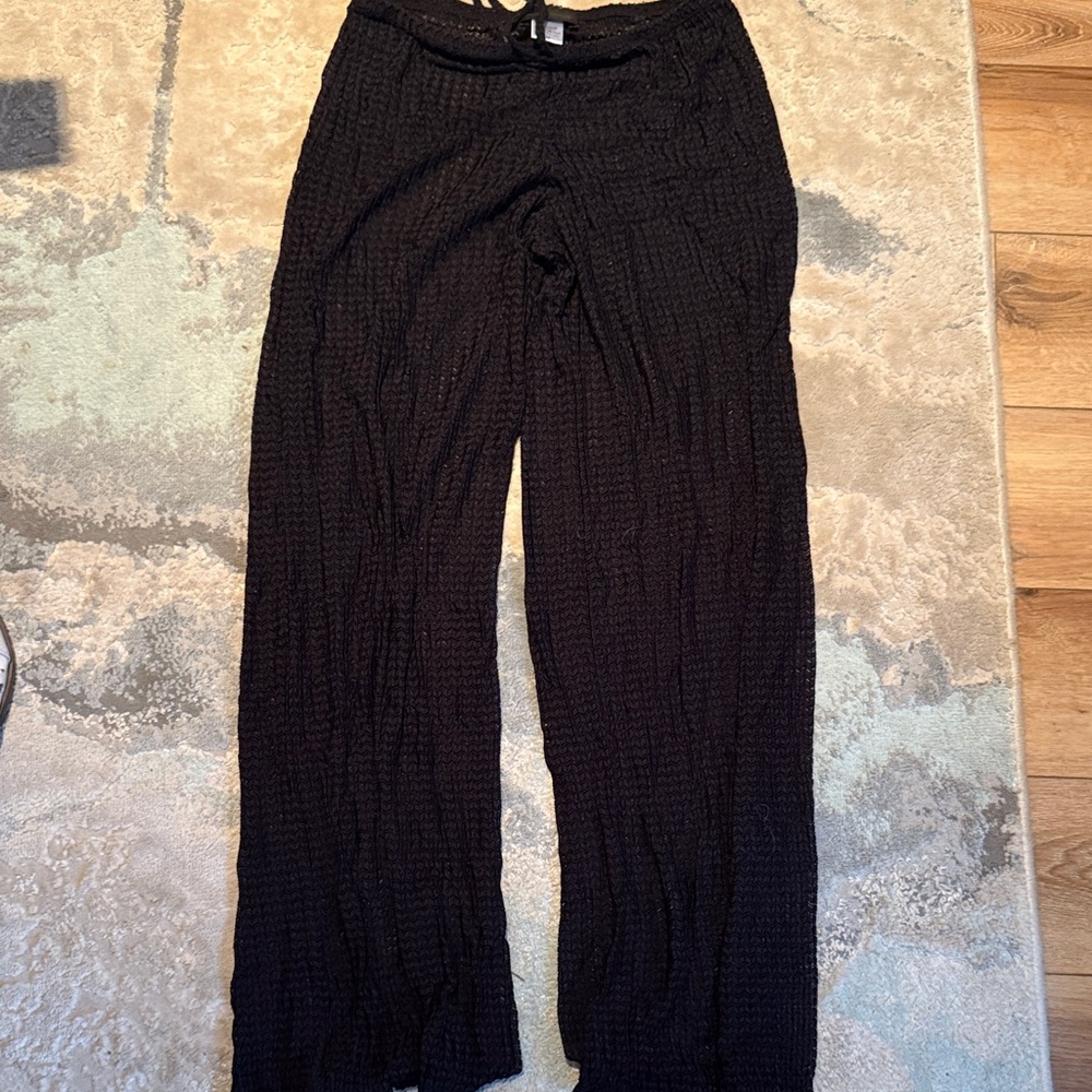 Black mesh pants perfect for swim suit cover up